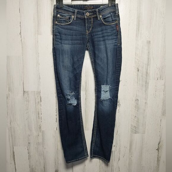 Silver Berkeley Straight Jeans W27/L32 - Picture 1 of 9